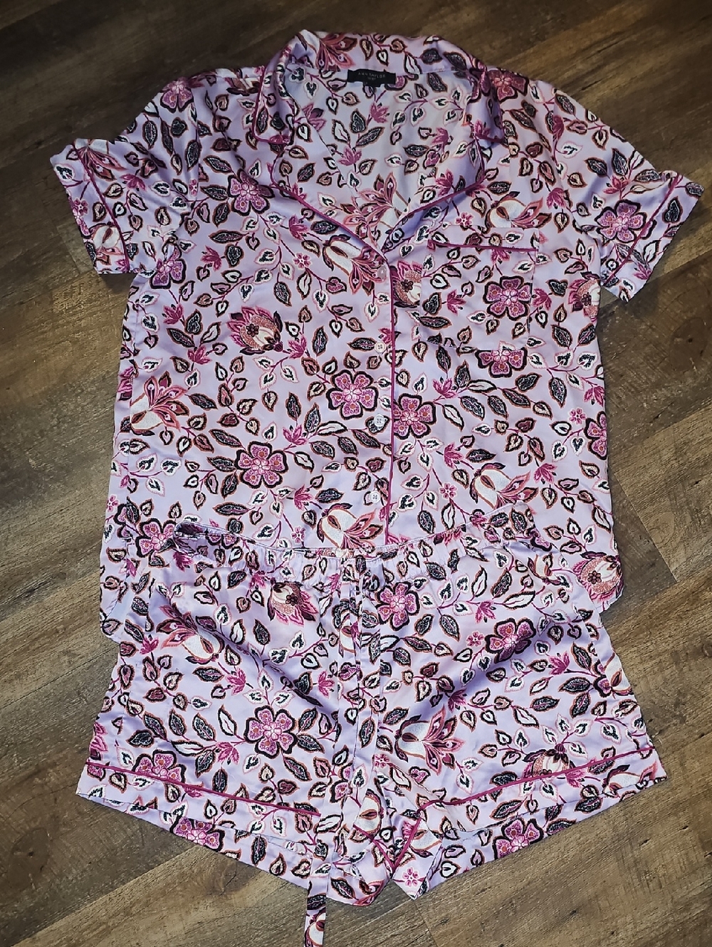 Ann Taylor Sleep Lavender and Pink Floral Pajama Set